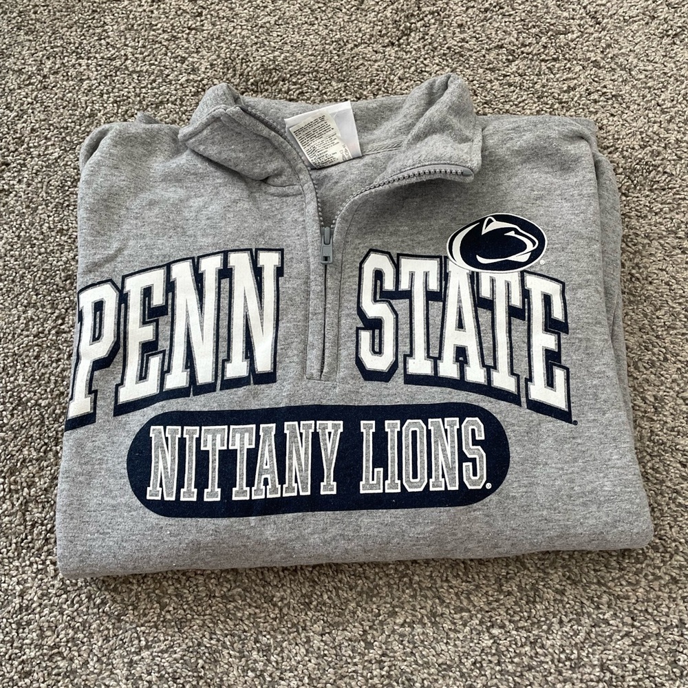 Champion Gray Penn State University Quarter-Zip Sweatshirt
